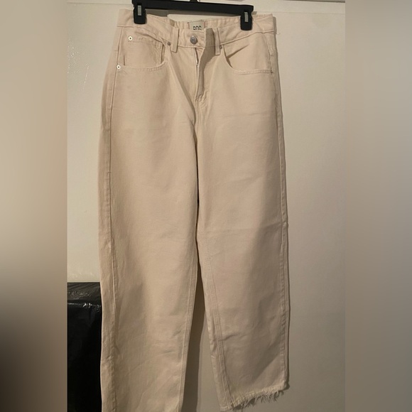BDG Light Cream Wide Leg Jeans - Picture 2 of 9